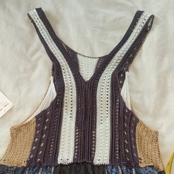 NWT Free People Katie's Crochet mini dress,S, blue - Picture 4 of 6